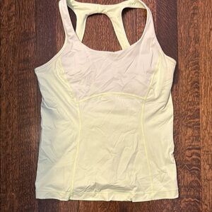 Light Yellow Athletic Tank Top